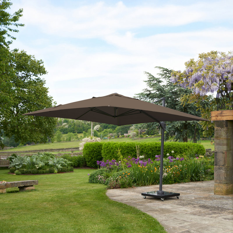 Chasiti 350cm X 260cm Rectangular Cantilever Parasol, Brown
