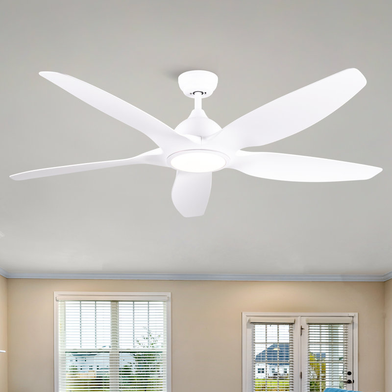Dainius 60'' Ceiling Fan with LED Lights, White