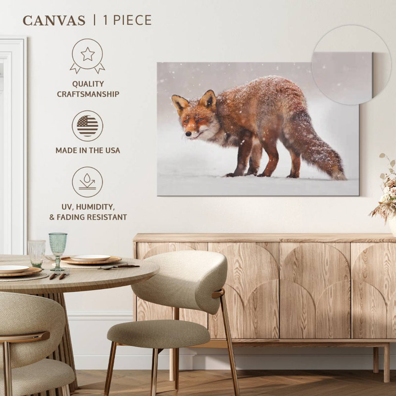 Brampt Snow Fox, 34" H x 51" W