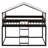 Twin Over Twin Wood Bunk Bed With Tent, Espresso