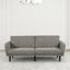 Le canapé futon de couleur grise se transforme en un lit capitonné en fer avec dossier à pattes de support de canapé 1pc-1469479166