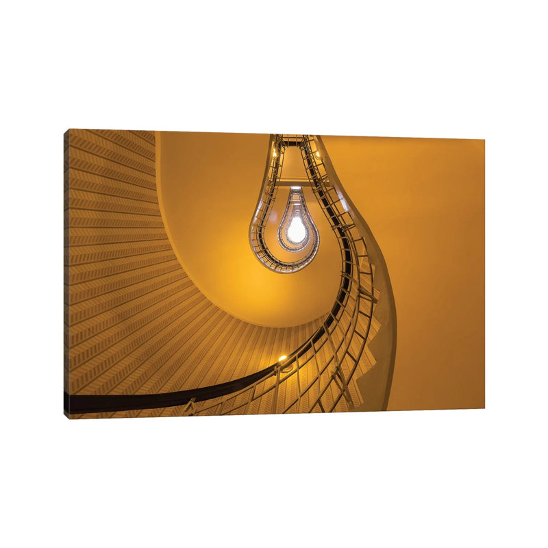 Czech Republic, Prague. Stairwell in the House of the Black Madonna. 1 Piece Wrapped Canvas Wall Art