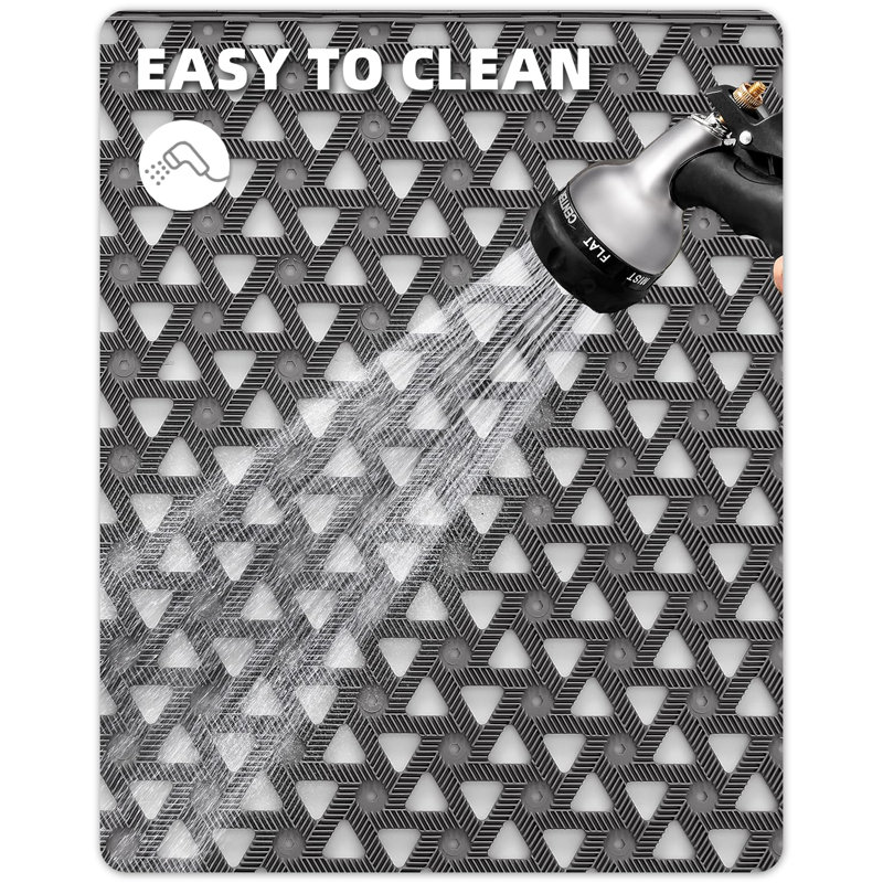 Non-Slip Outdoor Doormat, Gray, 24" W x 36" L 