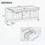 Banc de rangement rembourré 3 tiroirs Classic-107084865