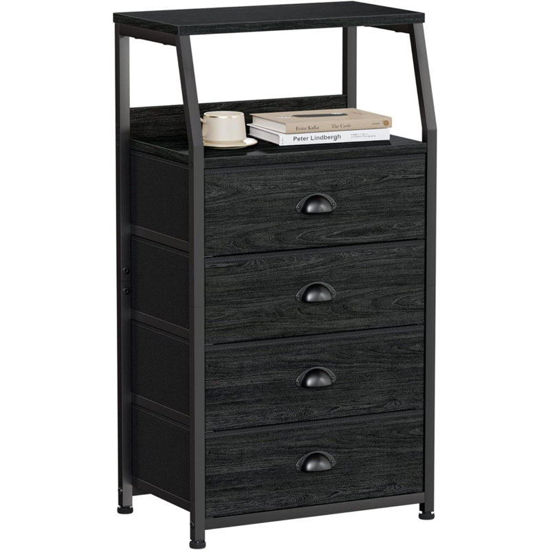 Pragna 16.1'' Wide Storage Cabinet, Black