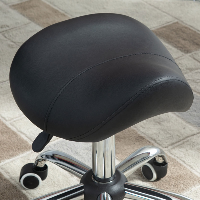 Alpheus Adjustable Height Lab Stool, Black