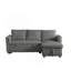 Canapé-causeuse avec méridienne, conception modulaire convertible, fonction de rangement, lit escamotable et dossier inclinable pour une vie confortable-631440543