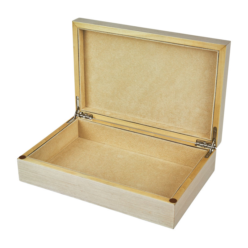 Sharo Wood Decorative Box, Taupe