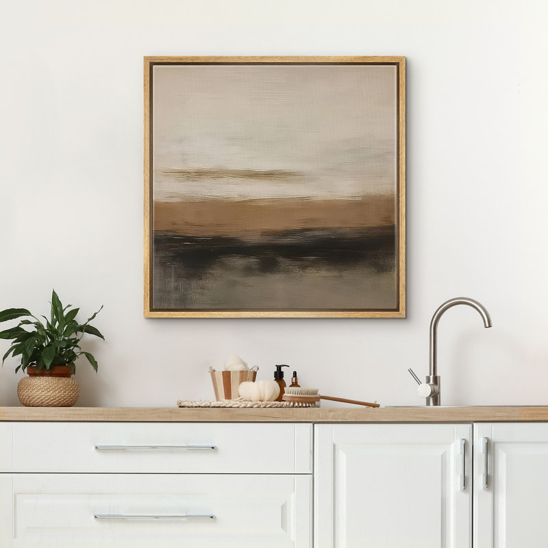 Reproduction d'art encadrée sur toile pour décor moderne neutre, Naturel, H 24 po x l 24 po