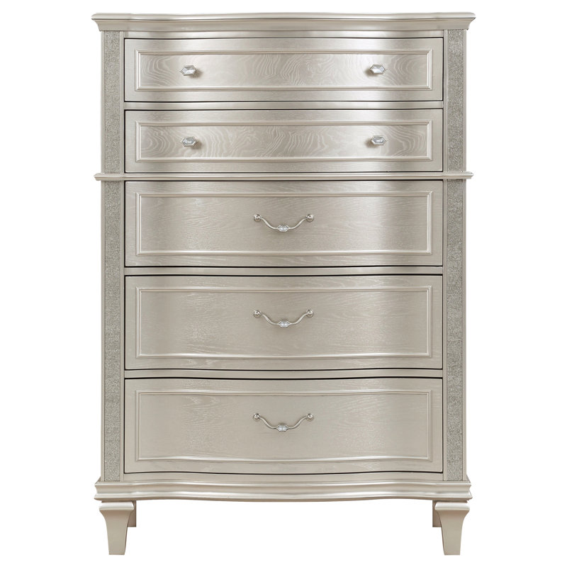 Commode 5 tiroirs avec tiroir caché Silver Oak