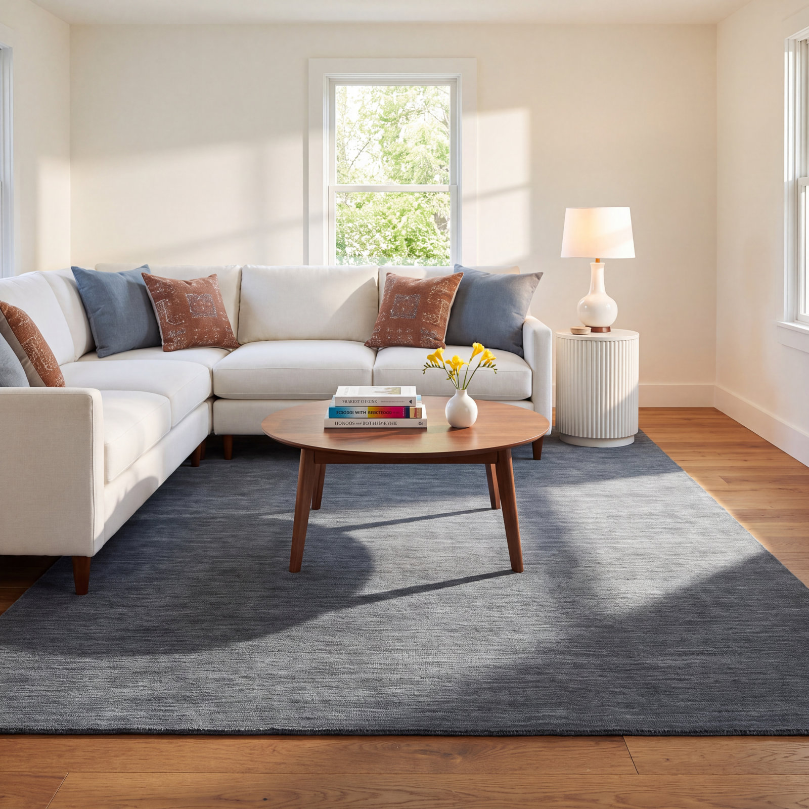 Althena Hand-Woven Wool Rug, Rectangle 5' x 8'