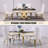 Keng Faux Leather Gold Dining Chairs