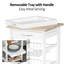 Kirkland Mobile Rolling Kitchen Island Trolley for Home Metal Baskets Tray Shelves