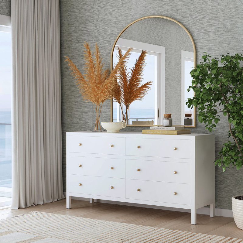 Nora 6-Drawer Dresser, Smooth White