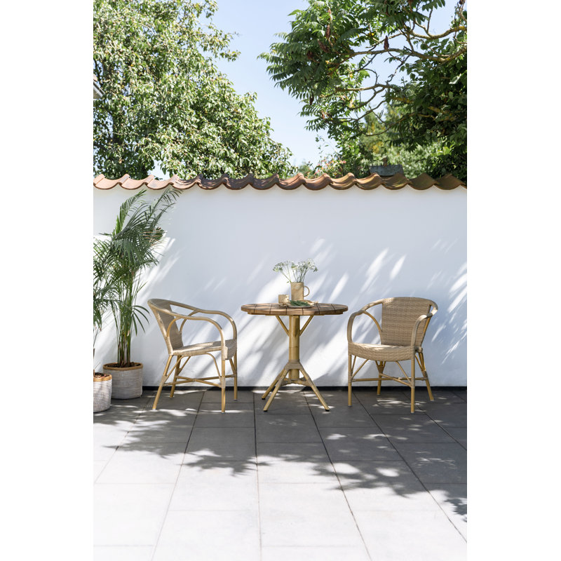 Chaise de salle à manger d'extérieur Madeleine, Naturel
