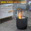 Foyer de table, mini foyer en éthanol en béton | Gris foncé | Avec couvercle-684530427