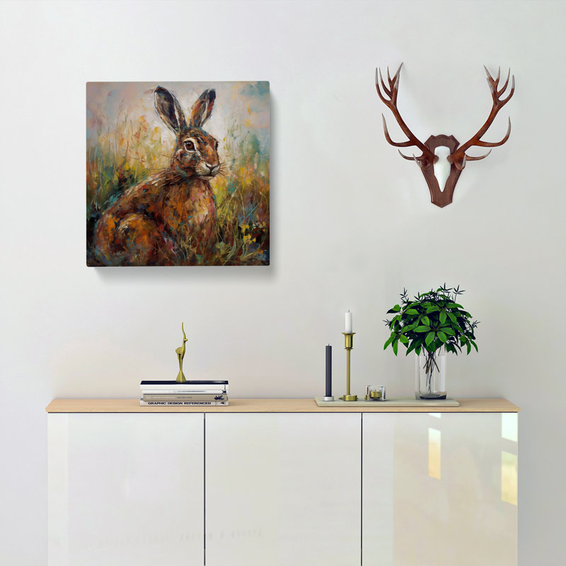 Hare Post-Impressionism No.1 - Wrapped Canvas, 35cm H x 35cm W x 3cm D