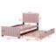 Lit plateforme tapissier avec lit gigogne-477070239