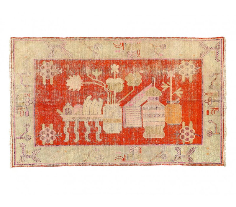 Lorisha One-of-a-Kind 4'4" x 7'1" Hand Knotted Area Rug
