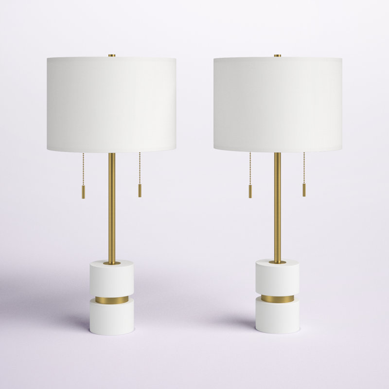 Ensemble de lampes de table en métal / résine de 31,5 po de hauteur