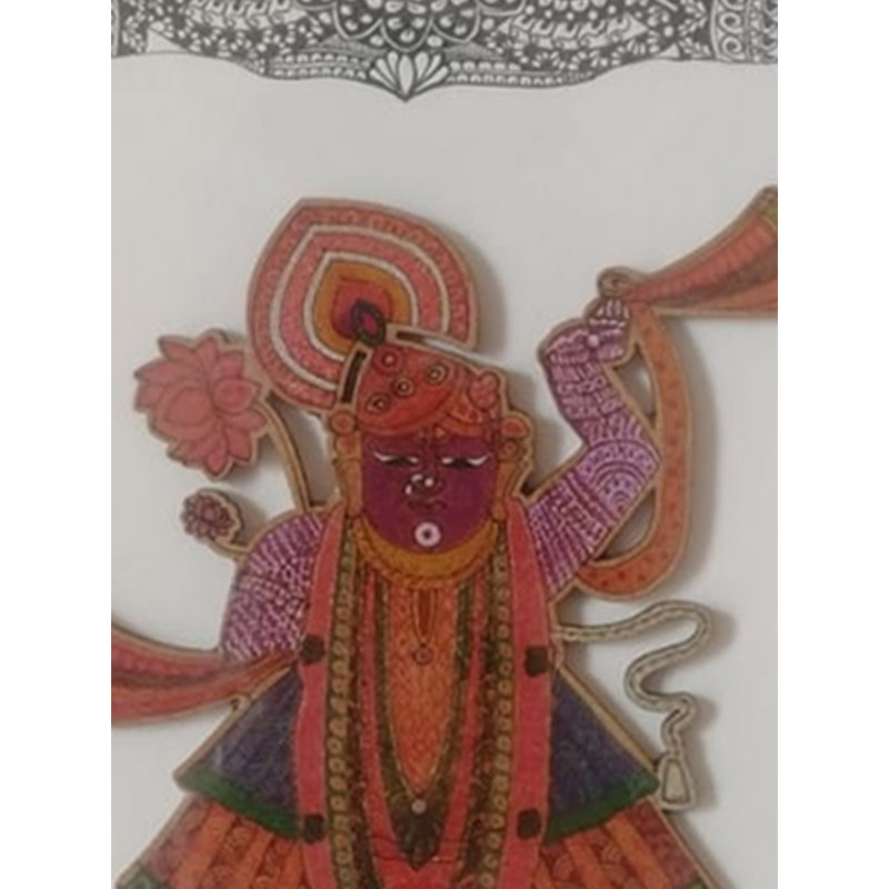Lord Shrinath Ji | Stylo sur toile | Par Priyank Gupta | Avec cadre