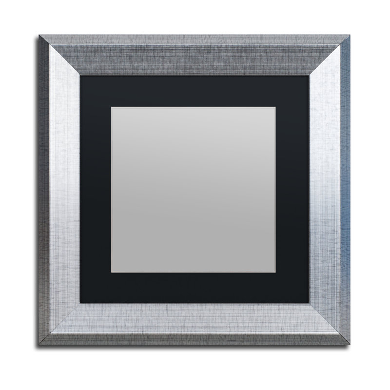 Traditional, 14.5" H x 14.5" W x 1.25" D, Silver Framed, Black