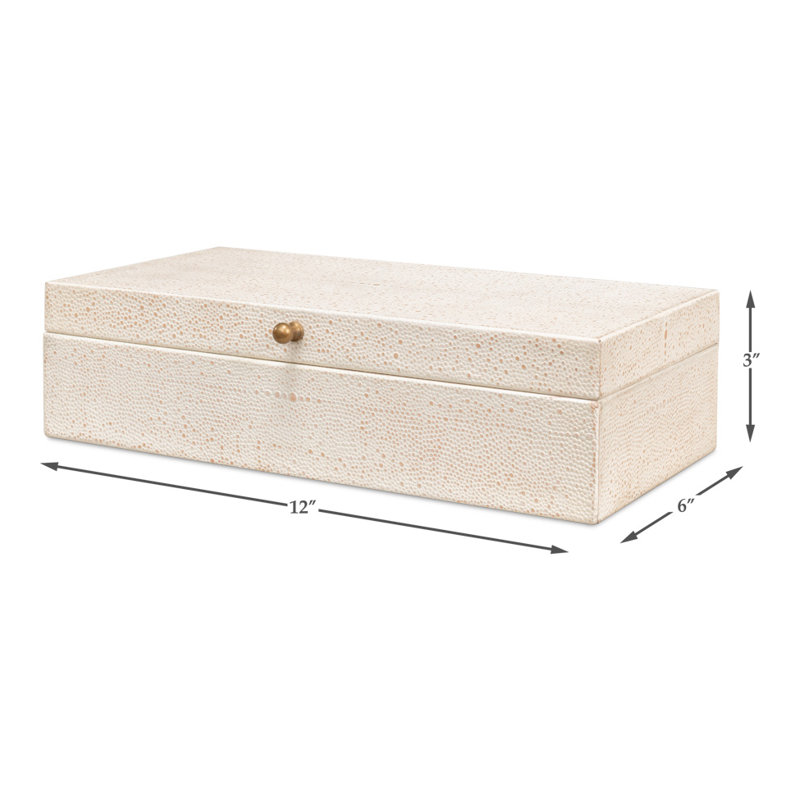 Gatsburg Handmade Decorative Box, White
