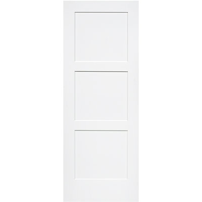 Porte à panneau standard en bois manufacturé massif avec couche d'apprêt de style Shaker