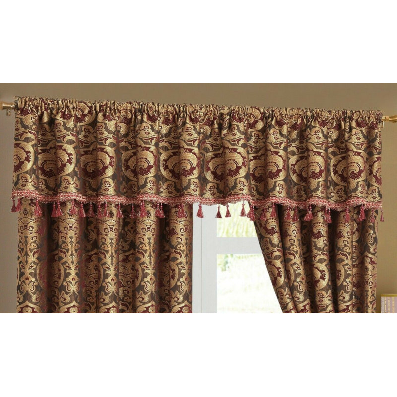 Hefley Curtain, 233 W x 40 D cm, Burgundy