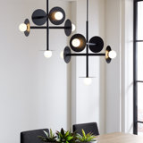 Keed 5 - Light Dimmable Sputnik Modern Linear Chandelier