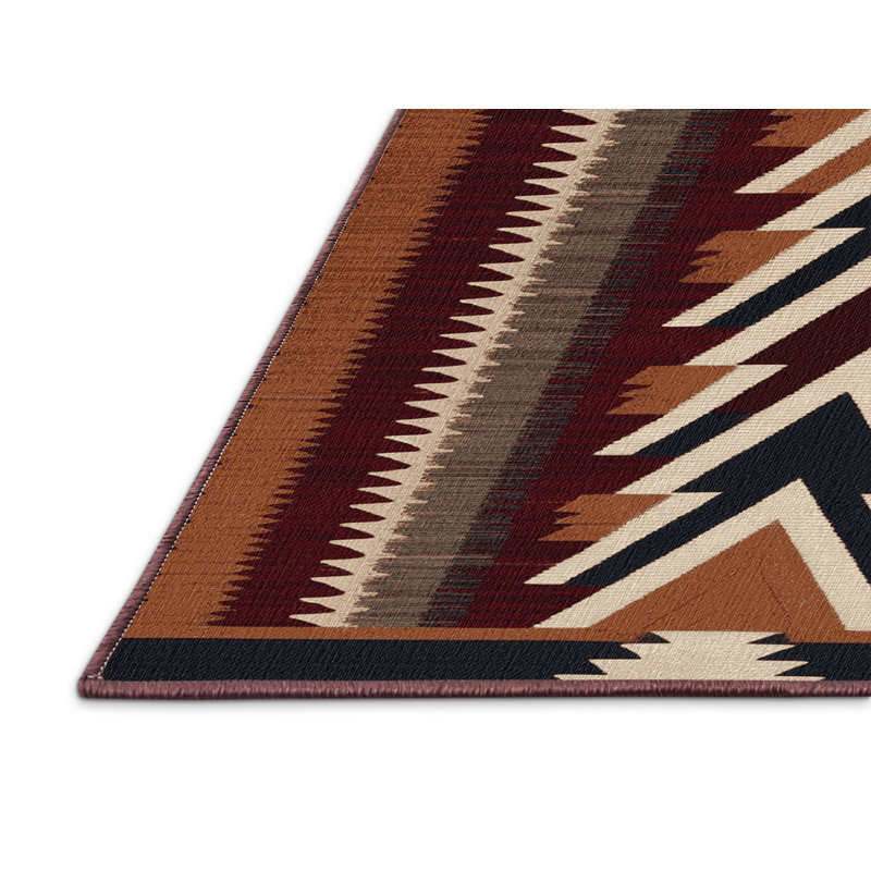 Washable Navajo Chevron Southwestern Area Rug, Runner 2' x 4'