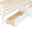 Lit plateforme en L avec lit gigogne, lit plateforme en bois massif avec tiroirs et tablettes de rangement, pas de sommier nécessaire-214207184