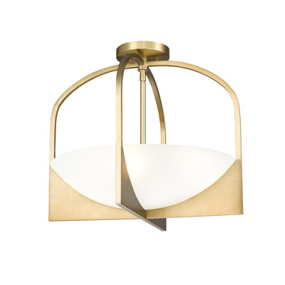 Kratzerville Glass Semi Flush Mount