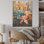 Iris colorés avec leurs courbes distinctives I - Art mural en bois d'iris sur bois de pin naturel