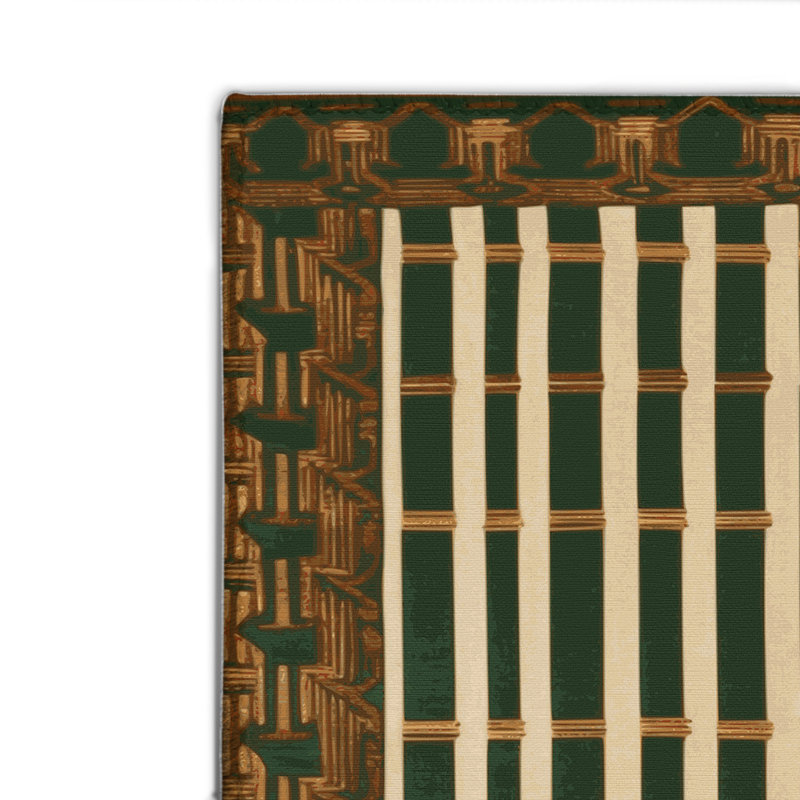 Tapis vert intérieur et extérieur ArtDeco, Rectangulaire 2 pi x 3 pi