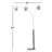 Orson 3 Light Arc Floor Lamp - 84 , Matte Black, Brushed Nickel, Mouthblown glass, Marble base, Dimmable