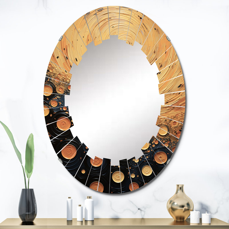 Satie - Miroir mural moderne ovale, 36 po x 24 po