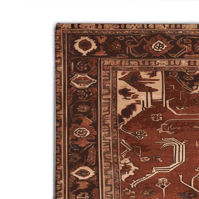 Tapis d'intérieur et d'extérieur brun Persian, Rectangulaire 2 pi x 3 pi