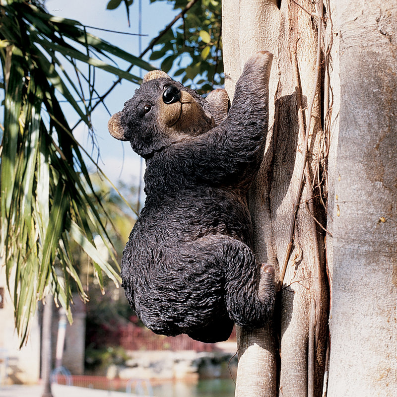 Bear Cubs Animals Weather Resistant UV Resistant Polyresin Garden Statue, Single