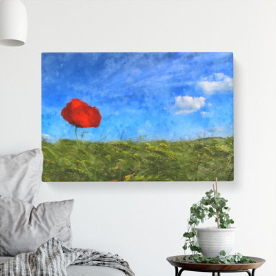 Red Poppy Flower Vol.2 - Wrapped Canvas