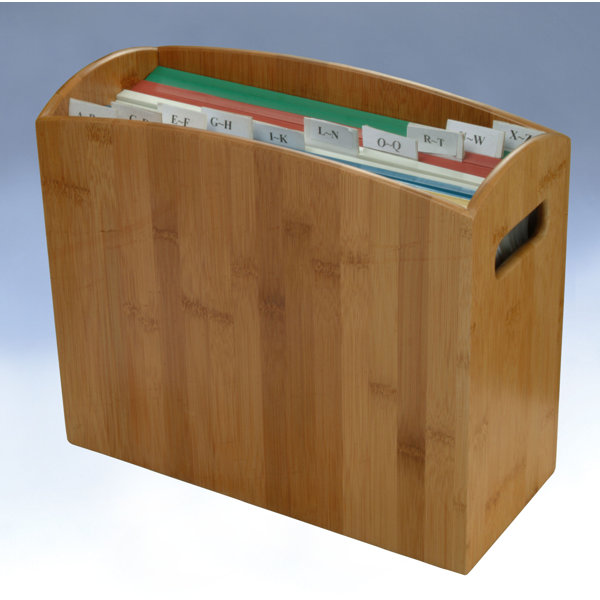 Creative Home Bamboo Desktop File Box | Wayfair