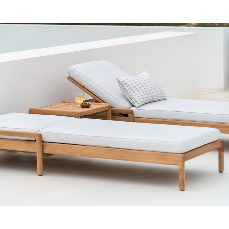 Jack Outdoor Chaise Lounge Cushion, Off White