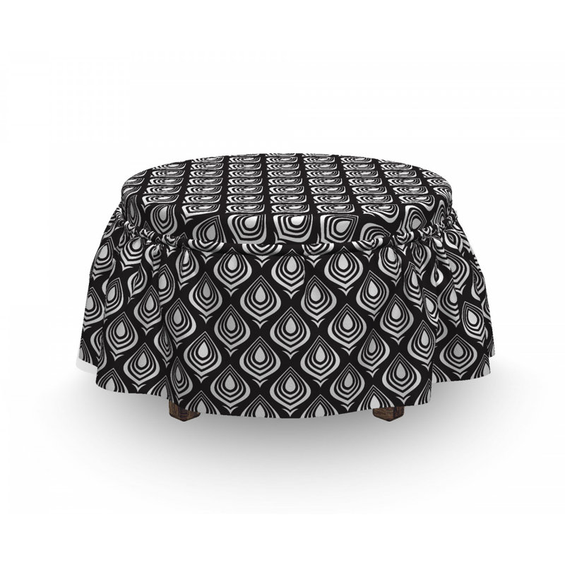 Housse pour repose-pieds abstract flore culture