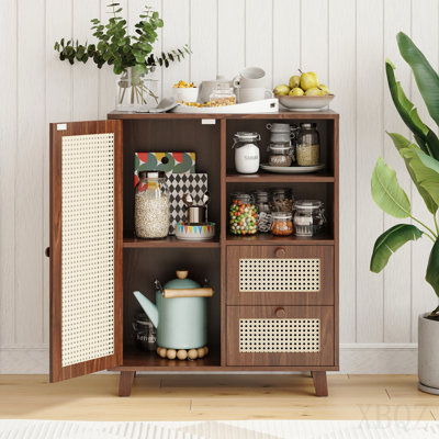 Buffet Cabinet With Adjustable Shelf, Sideboard With Drawers For Living Room, Kitchen, Entryway