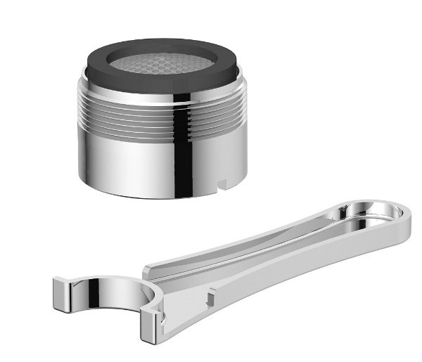 Ensemble d'aérateur laminaire Junior Junior 1,5 GPM, Nickel brossé