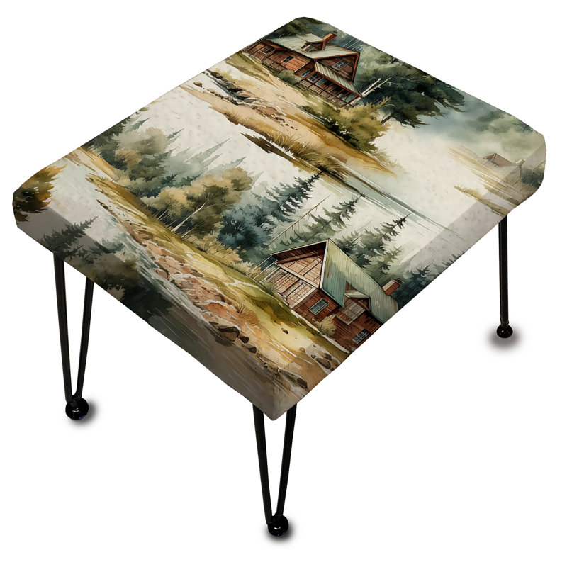 County Home Lodge Retreat - Botanical Rectangle Ottoman