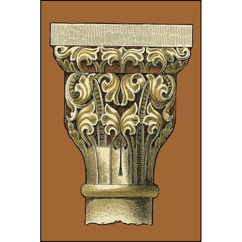 Graphic Capital III - Wrapped Canvas Print, 46cm H x 30cm W x 3.8cm D