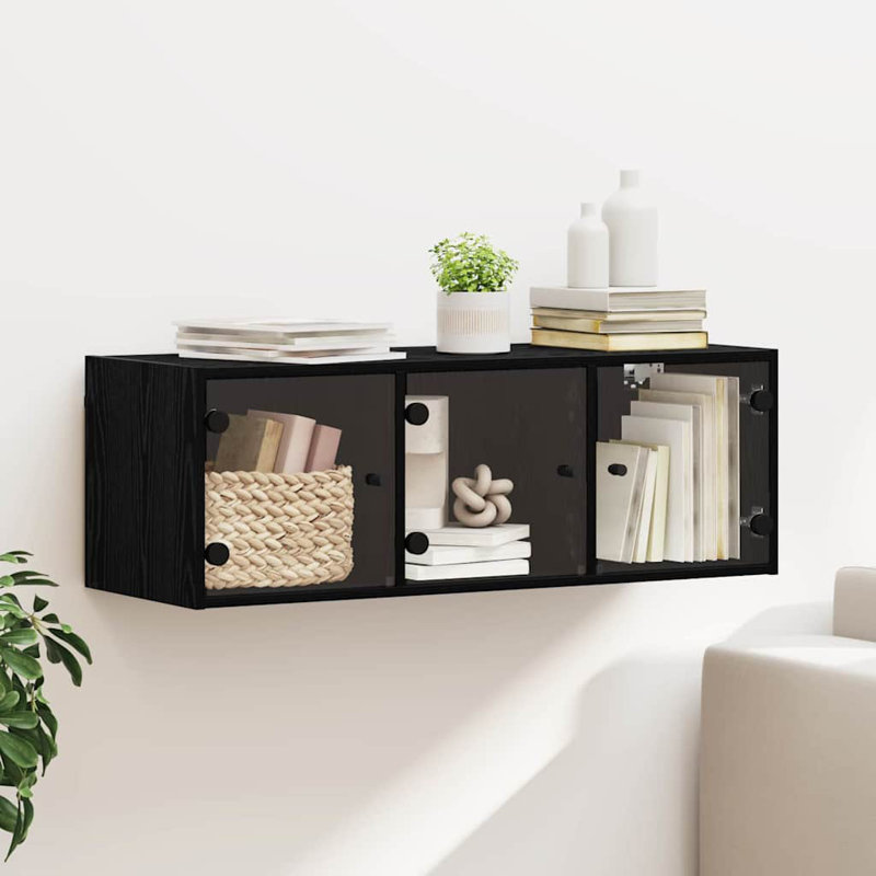 Rectangle Accent Cabinet, Black Oak