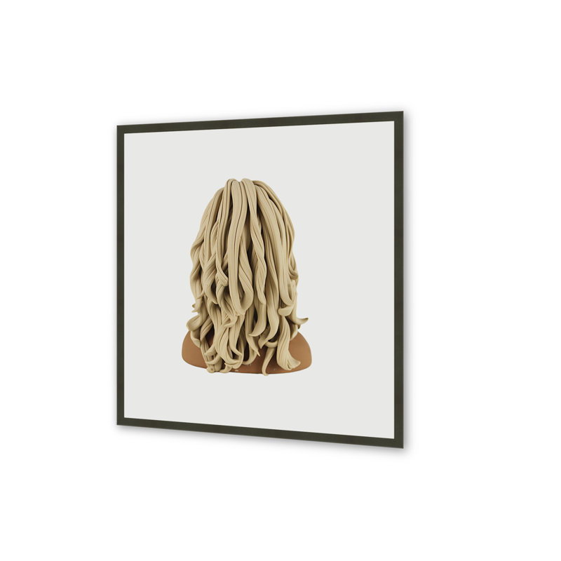 Good Black Art - «Lia», art mural par PJ Harper | Édition limitée de portrait, encadrement carré moderne , H 12 po x l 12 po