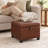 17.5" Square Tufted Faux Leather Storage Ottoman for Living Room-912883164